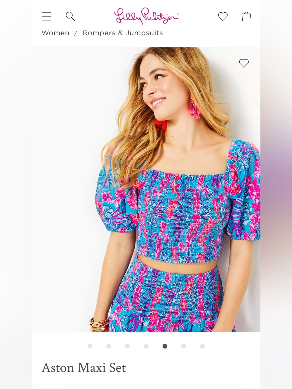Lilly Pulitzer Aston Maxi Set in Cumulus Blue Orchid Oasis